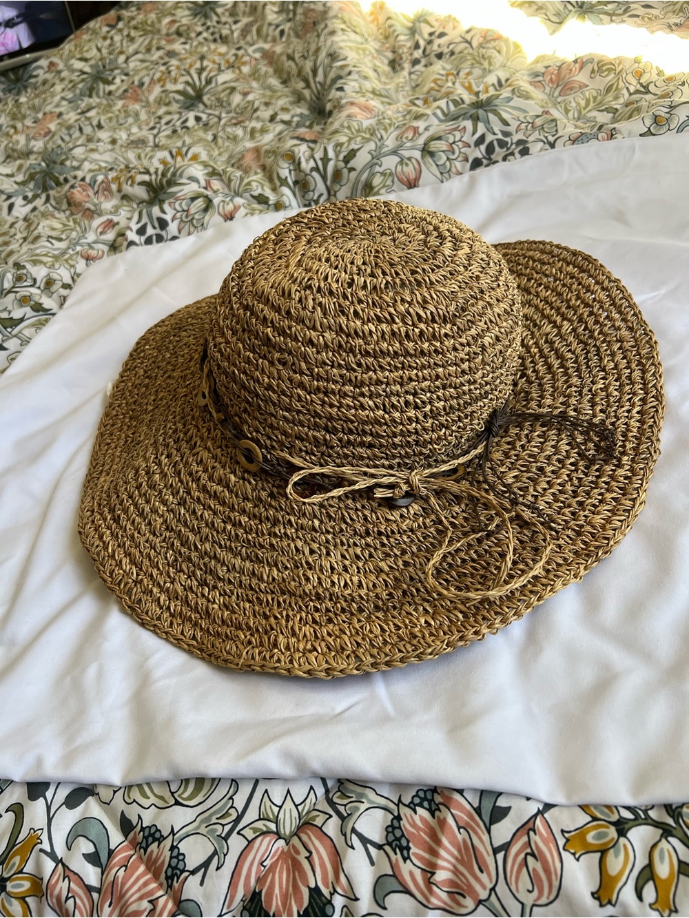 Scala Collezione 100% Straw Wide Brim Sun Hat Resortwear Vacation Beach